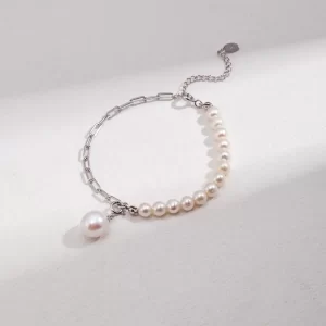 Original Design S925 Silver Baroque Pearl Bracelet