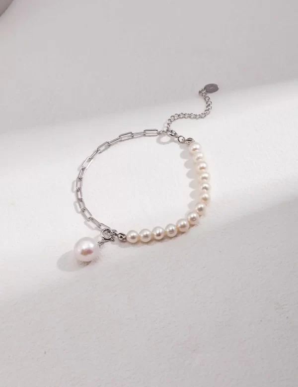 Original Design S925 Silver Baroque Pearl Bracelet