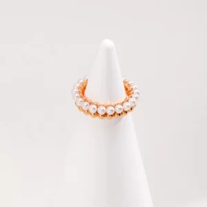 Original Design S925 Silver and Gold Natural Pearl Ring