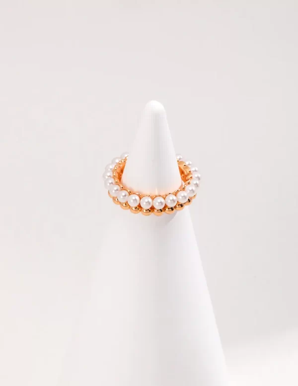 Original Design S925 Silver and Gold Natural Pearl Ring