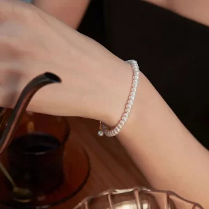 Original Design S925 Silver Natural Pearl Bracelet