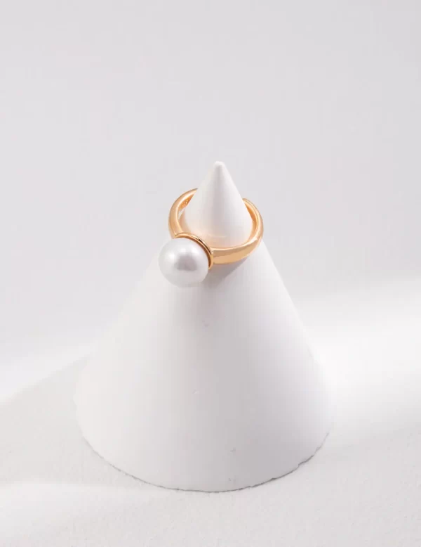 S925 silver pearl ring with original design